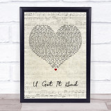 Usher U Got It Bad Script Heart Song Lyric Print
