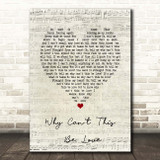 Van Halen Why Can't This Be Love Script Heart Song Lyric Print