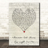 Van Morrison Whenever God Shines His Light On Me Script Heart Song Lyric Print