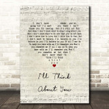 We Are Messengers I'll Think About You Script Heart Song Lyric Print