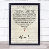 Why Don't We Hard Script Heart Song Lyric Print