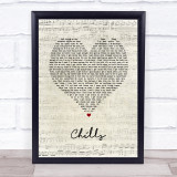 Why Dont We Chills Script Heart Song Lyric Print