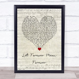 Blue October Let Forever Mean Forever Script Heart Song Lyric Print