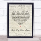 Blue October She's My Ride Home Script Heart Song Lyric Print