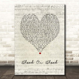 Bon Jovi Blood On Blood Script Heart Song Lyric Print