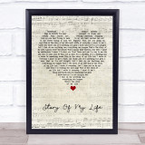 Bon Jovi Story Of My Life Script Heart Song Lyric Print