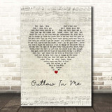 Brantley Gilbert Outlaw In Me Script Heart Song Lyric Print