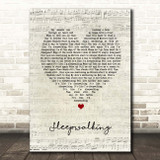 Bring Me The Horizon Sleepwalking Script Heart Song Lyric Print