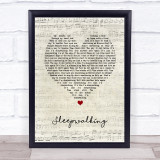 Bring Me The Horizon Sleepwalking Script Heart Song Lyric Print