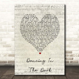 Bruce Springsteen Dancing In The Dark Script Heart Song Lyric Print