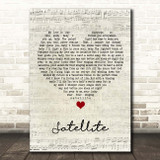 Above & Beyond Satellite Script Heart Song Lyric Print