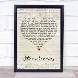 Caamp Strawberries Script Heart Song Lyric Print