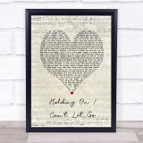 Calvin Richardson Holding On Can't Let Go Script Heart Song Lyric Print