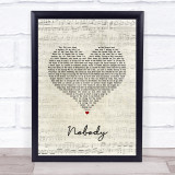 Casting Crowns Nobody Script Heart Song Lyric Print