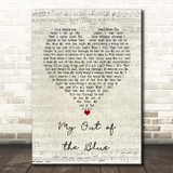 Charles Esten My Out of the Blue Script Heart Song Lyric Print