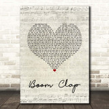 Charli XCX Boom Clap Script Heart Song Lyric Print
