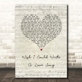 Chas & Dave Wish I Could Write A Love Song Script Heart Song Lyric Print