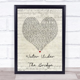 Adele Water Under The Bridge Script Heart Song Lyric Print