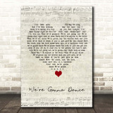 Cody Jinks We're Gonna Dance Script Heart Song Lyric Print
