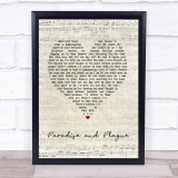 Counterparts Paradise and Plague Script Heart Song Lyric Print