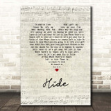 Creed Hide Script Heart Song Lyric Print