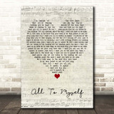 Dan + Shay All To Myself Script Heart Song Lyric Print