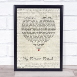 Daniel ODonnell My Forever Friend Script Heart Song Lyric Print