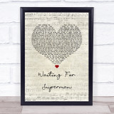 Daughtry Waiting For Superman Script Heart Song Print