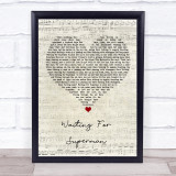 Daughtry Waiting For Superman Script Heart Song Lyric Print