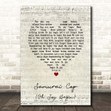Dave Matthews Band Samurai Cop (Oh Joy Begin) Script Heart Song Lyric Print