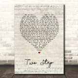 Dave Matthews Band Two Step Script Heart Song Lyric Print