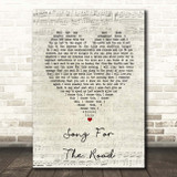 David Ford Song for the Road Script Heart Song Lyric Print