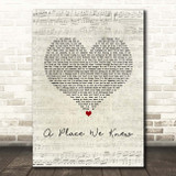 Dean Lewis A Place We Knew Script Heart Song Lyric Print