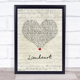 Demi Lovato Lionheart Script Heart Song Lyric Print