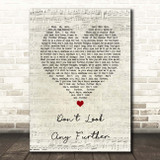 Dennis Edwards ft. Siedah Garrett Don't Look Any Further Script Heart Song Lyric Print