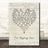 Des'ree I'm Kissing You Script Heart Song Lyric Print