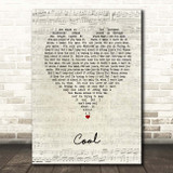 Alesso Cool Script Heart Song Lyric Print