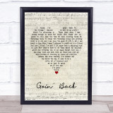 Dusty Springfield Goin' Back Script Heart Song Lyric Print
