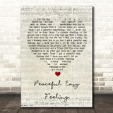Eagles Peaceful Easy Feeling Script Heart Song Lyric Print