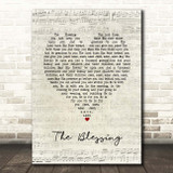 Elevation Church The Blessing Script Heart Song Lyric Print
