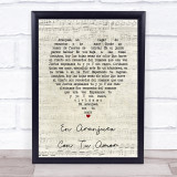 Alfredo García Segura En Aranjuez Con Tu Amor Script Heart Song Lyric Print