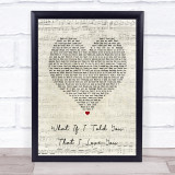 Ali Gatie What If I Told You That I Love You Script Heart Song Lyric Print