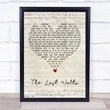 Engelbert Humperdinck The Last Waltz Script Heart Song Lyric Print