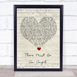 Eurythmics There Must Be An Angel Script Heart Song Lyric Print