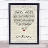 Fall Out Boy Centuries Script Heart Song Lyric Print
