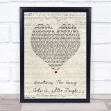 Finn Sometimes The Going Gets A Little Tough Script Heart Song Lyric Print