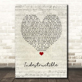 Four Tops Indestructible Script Heart Song Lyric Print
