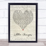 Frank Turner Little Changes Script Heart Song Lyric Print