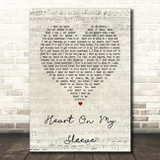 Gallagher & Lyle Heart On My Sleeve Script Heart Song Lyric Print