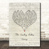 George Strait The Cowboy Rides Away Script Heart Song Lyric Print